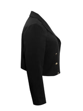 Load image into Gallery viewer, Plus Size Buttoned Lapel Collar Long Sleeve Blazer
