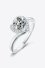Load image into Gallery viewer, 1 Carat Moissanite 925 Sterling Silver Heart Ring
