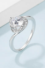 Load image into Gallery viewer, 1 Carat Moissanite 925 Sterling Silver Heart Ring

