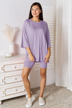 Load image into Gallery viewer, Basic Bae Full Size Soft Rayon Three-Quarter Sleeve Top and Shorts Set
