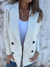 Load image into Gallery viewer, Full Size Collared Neck Long Sleeve Blazer
