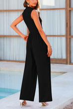 Load image into Gallery viewer, Mock Neck Sleeveless Wide Leg Jumpsuit
