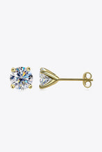 Load image into Gallery viewer, 925 Sterling Silver 1 Carat Moissanite 4-Prong Stud Earrings
