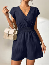 Load image into Gallery viewer, Tied Surplice Short Sleeve Romper
