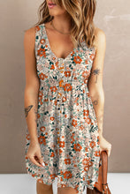 Load image into Gallery viewer, Sunflower Print Button Down Sleeveless Dress

