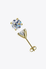 Load image into Gallery viewer, 925 Sterling Silver 1 Carat Moissanite 4-Prong Stud Earrings
