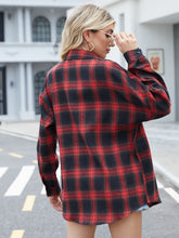 Load image into Gallery viewer, Plaid Collared Neck Button Down Jacket
