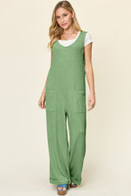 Load image into Gallery viewer, Double Take Full Size Texture Sleeveless Wide Leg Jumpsuit
