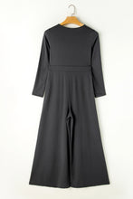 Load image into Gallery viewer, Pocketed Long Sleeve Wide Leg Jumpsuit
