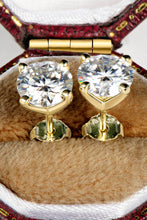 Load image into Gallery viewer, 925 Sterling Silver 1 Carat Moissanite 4-Prong Stud Earrings
