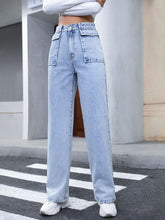 Load image into Gallery viewer, High Waist Straight Jeans
