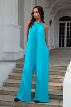 Load image into Gallery viewer, Double Take Full Size Tie Back Cutout Sleeveless Jumpsuit
