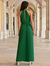 Load image into Gallery viewer, Cutout Tied Pleated Sleeveless Jumpsuit
