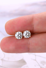 Load image into Gallery viewer, 2 Carat Moissanite 925 Sterling Silver Stud Earrings
