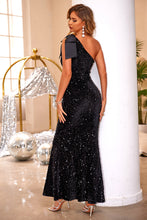 Load image into Gallery viewer, Sequin One Shoulder Sleeveless Dress - hc
