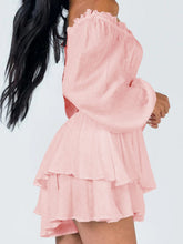 Load image into Gallery viewer, Off Shoulder Smocked Waist Romper
