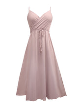 Load image into Gallery viewer, Tied Surplice Sleeveless Midi Cami Dress - hc
