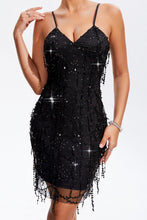 Load image into Gallery viewer, Sequin V-Neck Wrap Cami Dress
