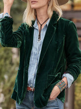 Load image into Gallery viewer, Pocketed Button Up Lapel Collar Blazer
