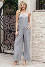 Load image into Gallery viewer, Scoop Neck Wide Leg Jumpsuit with Pockets
