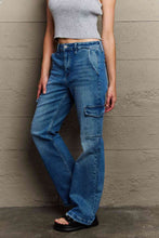 Load image into Gallery viewer, Kancan Holly High Waisted Cargo Flare Jeans
