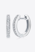 Load image into Gallery viewer, Inlaid Moissanite Hoop Earrings
