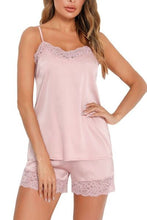 Load image into Gallery viewer, Lace Detail Cami and Shorts Lounge Set lingerie
