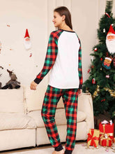 Load image into Gallery viewer, Full Size Reindeer Graphic Top and Plaid Pants Set - pjs
