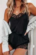 Load image into Gallery viewer, Lace Detail Cami and Shorts Lounge Set lingerie
