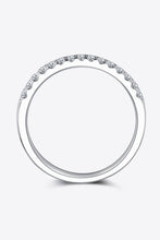 Load image into Gallery viewer, Moissanite Platinum-Plated Half-Eternity Ring
