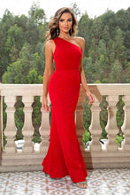 Load image into Gallery viewer, One-Shoulder Sleeveless Maxi Dress - hc
