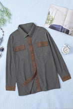 Load image into Gallery viewer, Contrast Waffle-Knit Shirt Jacket
