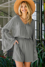 Load image into Gallery viewer, Surplice Neck Flare Sleeve Romper
