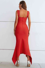 Load image into Gallery viewer, Ruched Sweetheart Neck Hem Detail Dress - hc
