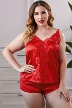 Load image into Gallery viewer, Plus Size Satin Cami Shorts Set lingerie
