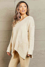 Load image into Gallery viewer, Heimish By The Fire Full Size Draped Detail Knit Sweater
