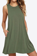 Load image into Gallery viewer, Full Size Round Neck Sleeveless Dress with Pockets
