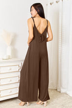 Load image into Gallery viewer, Double Take Full Size Soft Rayon Spaghetti Strap Tied Wide Leg Jumpsuit
