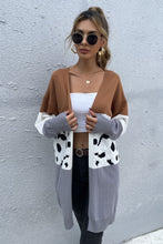 Load image into Gallery viewer, Leopard Color Block Cardigan
