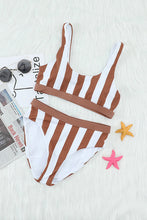 Load image into Gallery viewer, Striped Tank High Waist Bikini
