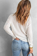 Load image into Gallery viewer, Dropped Shoulder Openwork Sweater
