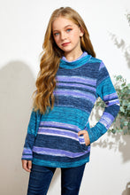 Load image into Gallery viewer, Girls Striped Cowl Neck with Pockets
