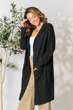 Load image into Gallery viewer, Basic Bae Full Size Ribbed Open Front Long Sleeve Cardigan
