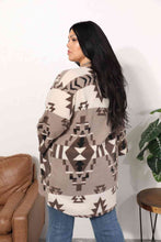 Load image into Gallery viewer, Sew In Love Full Size Cardigan with Aztec Pattern
