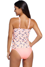 Load image into Gallery viewer, Printed Spaghetti Strap Scoop Neck Tankini Set
