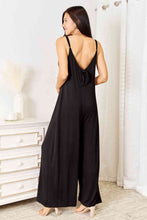 Load image into Gallery viewer, Double Take Full Size Soft Rayon Spaghetti Strap Tied Wide Leg Jumpsuit
