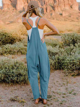 Load image into Gallery viewer, Double Take  V-Neck Sleeveless Jumpsuit with Pocket
