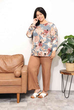 Load image into Gallery viewer, Sew In Love  Full Size Flower Print Long Sleeve Top
