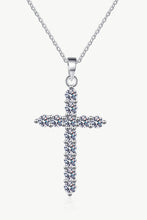 Load image into Gallery viewer, Moissanite Cross Pendant Chain Necklace
