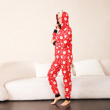 Load image into Gallery viewer, Santa Print Hooded Jumpsuit - pjs
